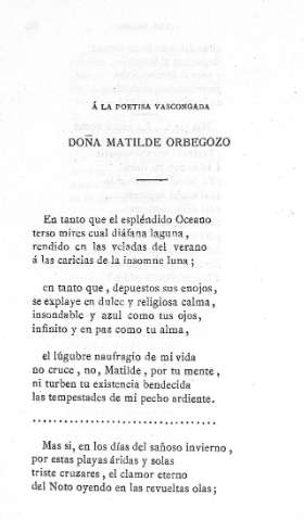 Doña Matilde Orbegozo
