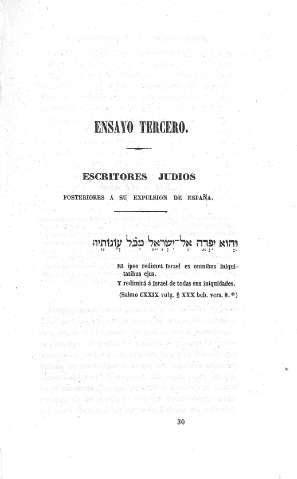 ENSAYO TERCERO. Escritores judios