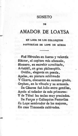 Soneto de Amador de Loaysa