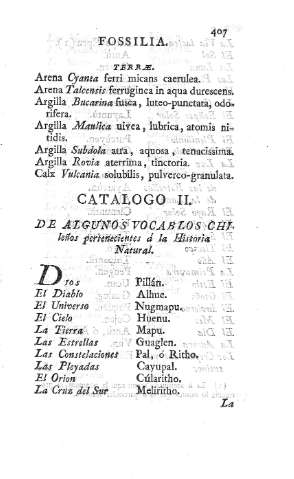 Catalogo II. De algunos vocablos chilenos 