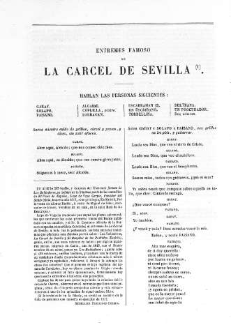 Entremeses famoso de la Cárcel de Sevilla