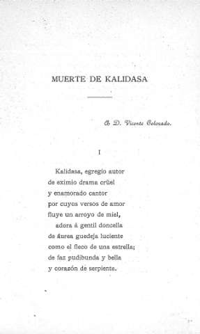 Muerte de Kalidasa - A. D. Vicente Colorado