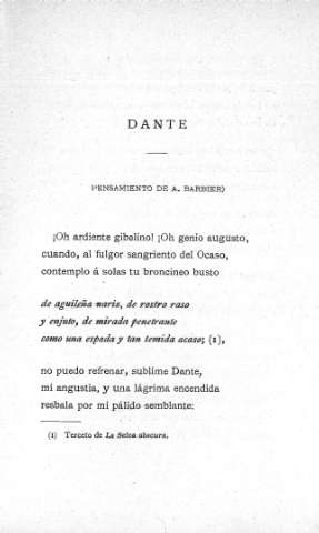 Dante - Pensamiento de A. Barbier