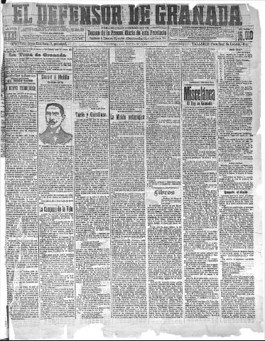 'El Defensor de Granada : diario político independiente' - Año XXXI Número 15010 (02/01/1910)