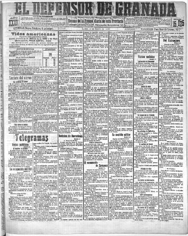 'El Defensor de Granada : diario político independiente' - Año XXXI Número 15025 (17/01/1910)