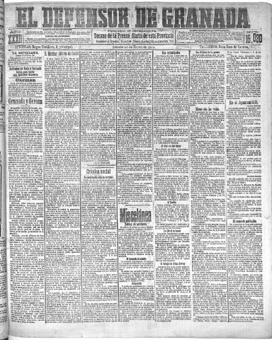 'El Defensor de Granada : diario político independiente' - Año XXXI Número 15030 (22/01/1910)