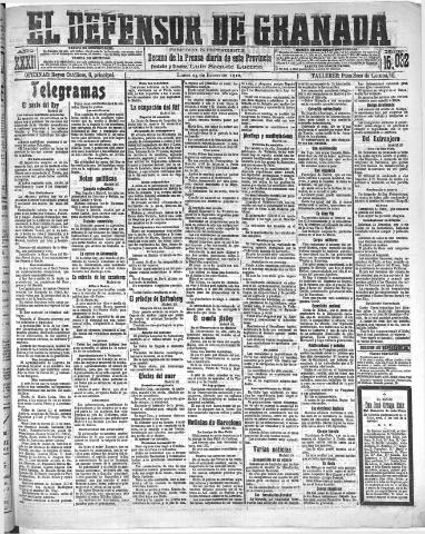 'El Defensor de Granada : diario político independiente' - Año XXXI Número 15032 (24/01/1910)