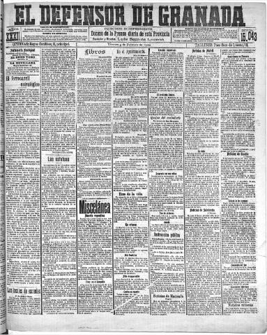 'El Defensor de Granada : diario político independiente' - Año XXXI Número 15043 (04/02/1910)