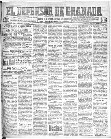 'El Defensor de Granada : diario político independiente' - Año XXXI Número 15156 (01/06/1910)