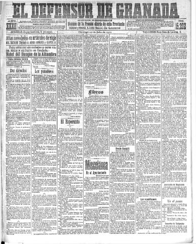'El Defensor de Granada : diario político independiente' - Año XXXII Número 15202 (17/07/1910)