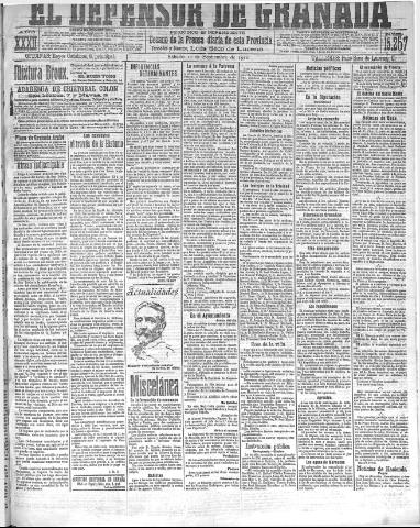 'El Defensor de Granada : diario político independiente' - Año XXXII Número 15257 (10/09/1910)