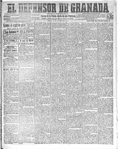 'El Defensor de Granada : diario político independiente' - Año XXXII Número 15292 (15/10/1910)