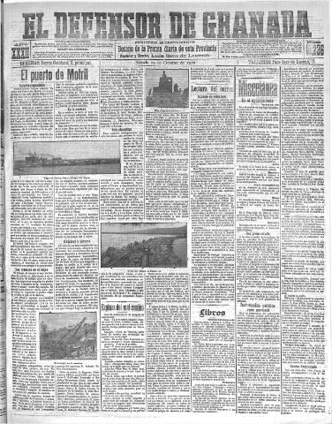 'El Defensor de Granada : diario político independiente' - Año XXXII Número 15236 (29/10/1910)