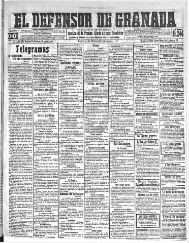 'El Defensor de Granada : diario político independiente' - Año XXXII Número 15244 (07/11/1910)