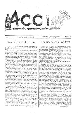 'Acci  : seminario informativo grafico - literario' - Año I Número 12  - 1955 mayo 28