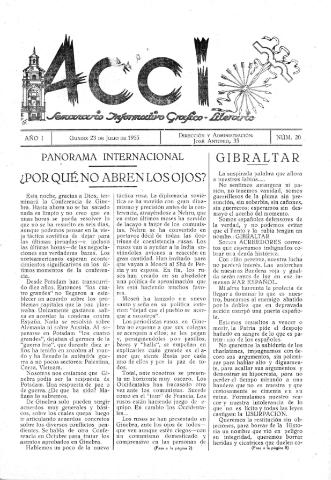 'Acci  : seminario informativo grafico - literario' - Año I Número 20  - 1955 julio 23
