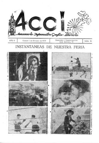 'Acci  : seminario informativo grafico - literario' - Año I Número 30  - 1955 octubre 1