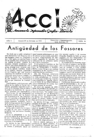 'Acci  : seminario informativo grafico - literario' - Año I Número 34  - 1955 octubre 29