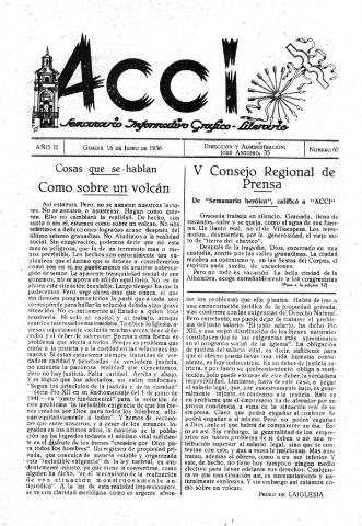 'Acci  : seminario informativo grafico - literario' - Año II Número 67  - 1956 junio 16