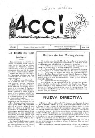 'Acci  : seminario informativo grafico - literario' - Año III Número 119  - 1957 junio 15