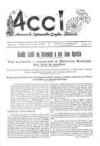 'Acci  : seminario informativo grafico - literario' - Año III Número 136  - 1957 octubre 12