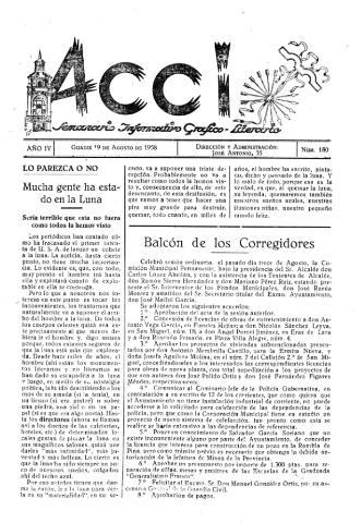 'Acci  : seminario informativo grafico - literario' - Año IV Número 180  - 1958 agosto 19
