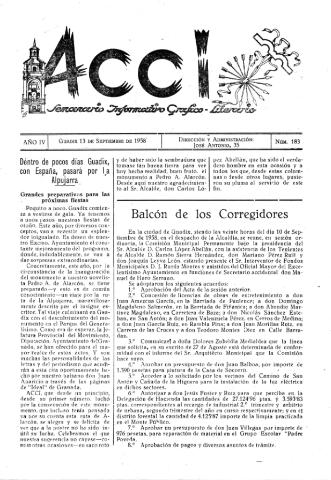 'Acci  : seminario informativo grafico - literario' - Año IV Número 183  - 1958 septiembre 13