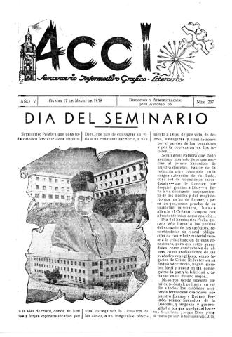 'Acci  : seminario informativo grafico - literario' - Año V Número 207  - 1959 marzo 17