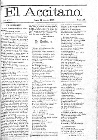 'El accitano  : periódico científico, literario y de intereses generales de Guadix y su partido' - Año XVII Número 761  - 1907 junio 22