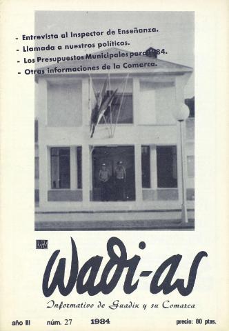 'Wadi-as  : informativo comarcal' - Año III Número 27  - 1984 junio 1