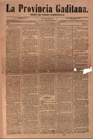 'La Provincia Gaditana' - Año I Número 134 - 1883 diciembre 16