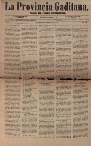 'La Provincia Gaditana' - Año I Número 202 - 1884 marzo 12