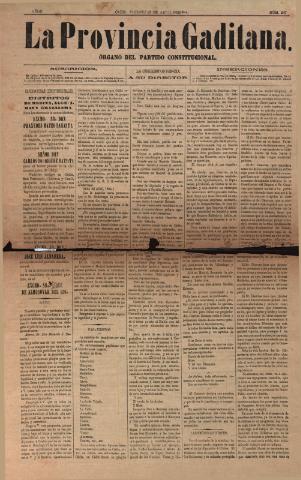 'La Provincia Gaditana' - Año I Número 247 - 1884 abril 25