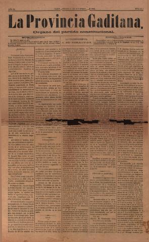 'La Provincia Gaditana' - Año I Número 407 - 1884 noviembre 21