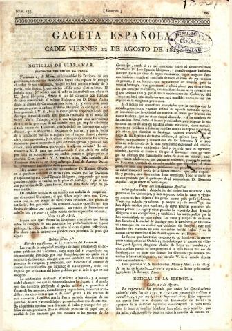 'Gaceta española' - Número 135 - 1823 agosto 22