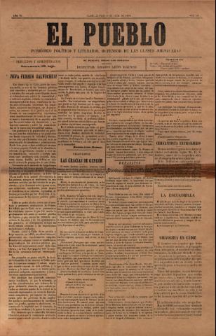 'El Pueblo : periódico político y literario, defensor de las clases jornaleras' - Año 7 Número 301 - 1899 abril 6