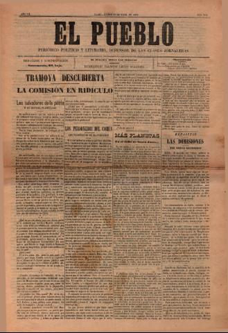 'El Pueblo : periódico político y literario, defensor de las clases jornaleras' - Año 7 Número 304 - 1899 abril 27