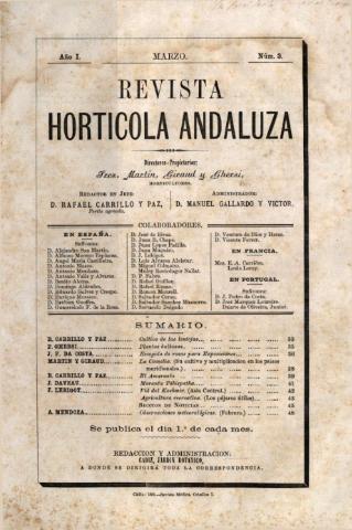 'Revista hortícola andaluza' - Año 1 Número 3 - 1881 marzo 1
