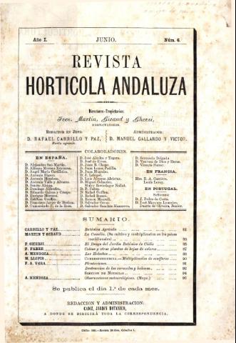 'Revista hortícola andaluza' - Año 1 Número 6 - 1881 junio 1