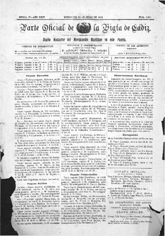 'Parte Oficial de la Vígia' - Época 4 Año 24 Número 8241 - 1913 julio 30