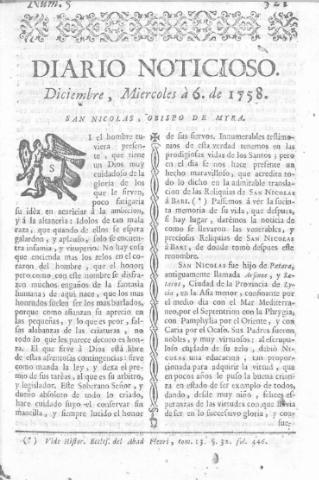 'Diario noticioso, curioso, erudito y comercial público y económico' - Número 5 - 1758 diciembre 6