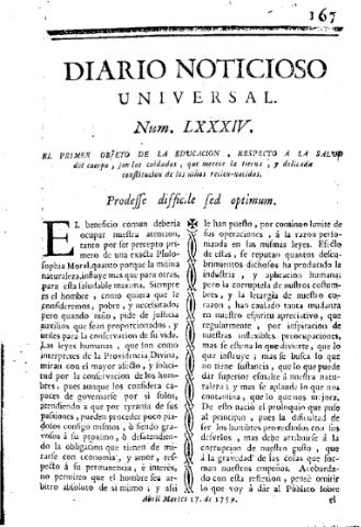 'Diario noticioso, curioso, erudito y comercial público y económico' - Número 84 - 1759 abril 17