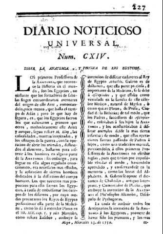 'Diario noticioso, curioso, erudito y comercial público y económico' - Número 114 - 1759 mayo 23