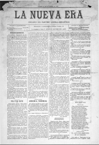 'La Nueva era' - Año 12 Número 4040 - 1894 noviembre 27