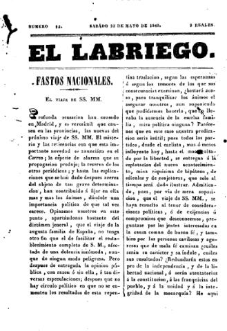'El Labriego.' - Número 14 - 23 mayo 1840