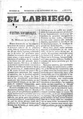 'El Labriego.' - Número 48 - 23 septiembre 1840