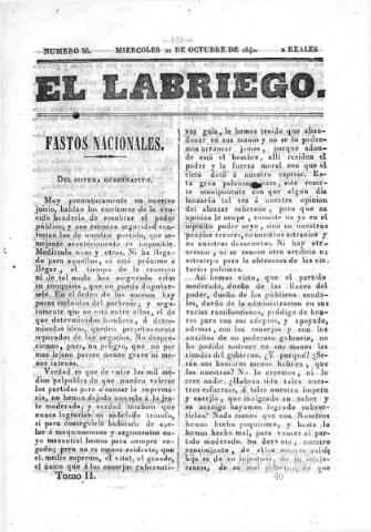 'El Labriego.' - Número 56 - 21 octubre 1840