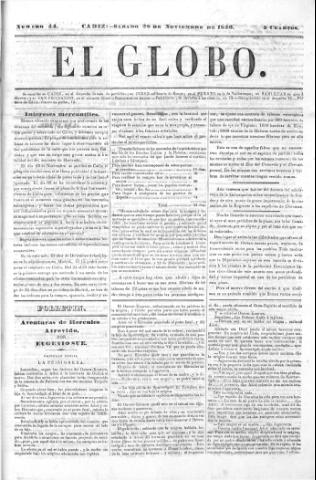 'El Globo' - Número 44 - 1840 noviembre 28