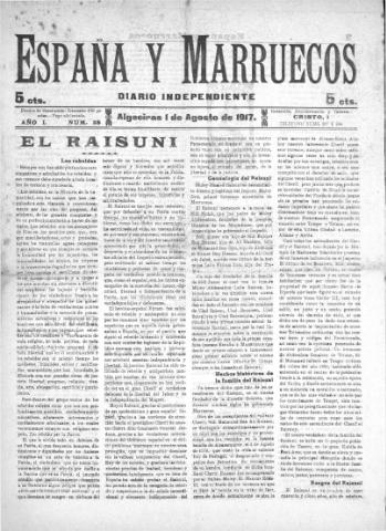 'España y Marruecos  : diario independiente' - Año 1 Número 28 - 1917 agosto 1