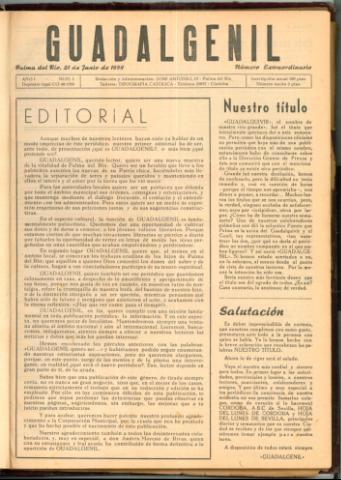 'Guadalgenil' - Año 1 Número 1 - 1959 junio 21